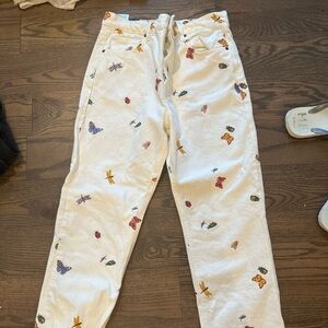 Embroidered reformation jeans